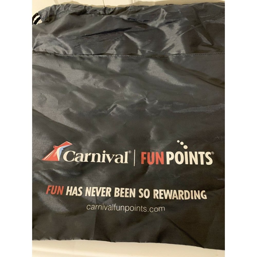 Carnival Tote back pack Sack Funpoints fun Has Never Been‎ So Rewarding Gray
